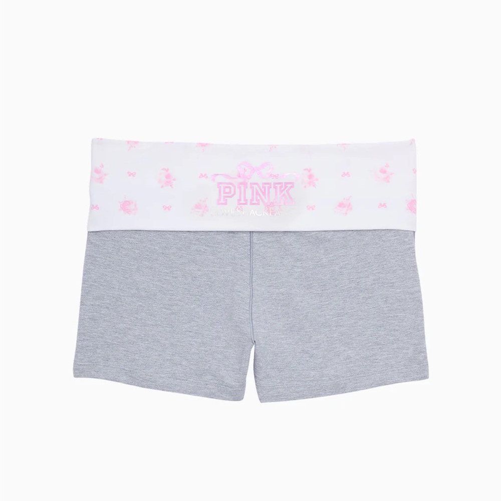 Loveshackfancy x PINK cotton fold over micro shorts
